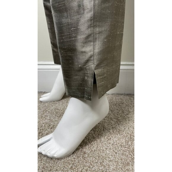 J PETERMAN COMPANY METALLIC SILK PANT TOP SET 2 - Picture 5 of 16
